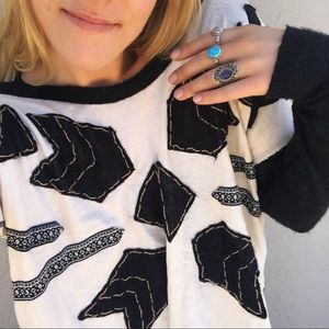 Snowflake print light weight sweater